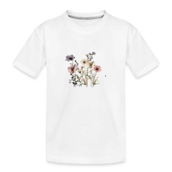 Blumen Blume schön Geschenkidee - Kinder Premium Bio T-Shirt - Weiß - Vorne