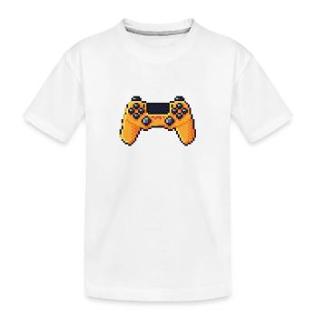 gaming controller - Kids' Premium Organic T-Shirt - white - Front