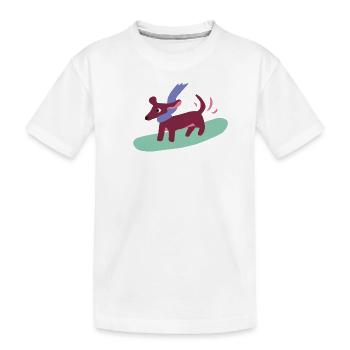 Dachshund on board - Kids' Premium Organic T-Shirt - white - Front
