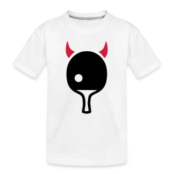 Ping Pong Devil - Kids' Premium Organic T-Shirt - white - Front