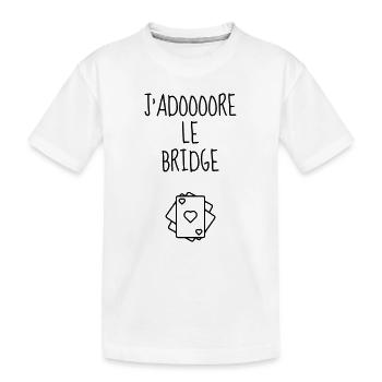 bridge / bridgeur / bridgeuse / cartes - T-shirt bio Premium Enfant - blanc - Devant