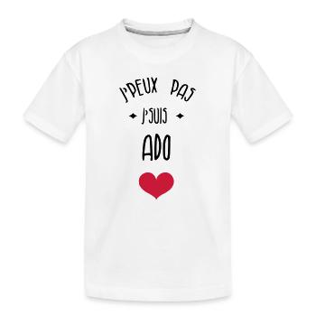 Teenager / Jugendliche / Jugendlicher / Kind - Kinder Premium Bio T-Shirt - Weiß - Vorne