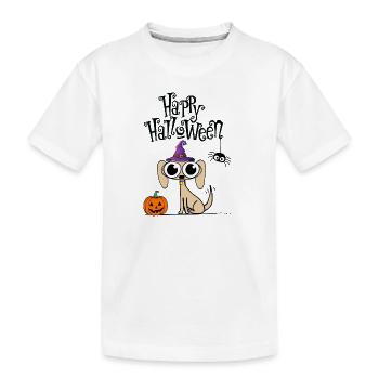 Happy Halloween - Kinder Premium Bio T-Shirt - Weiß - Vorne