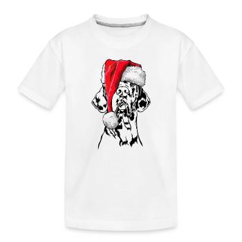 Père Noël Grand Dague Chiens de Noël Wilsigns - T-shirt bio Premium Enfant - blanc - Devant
