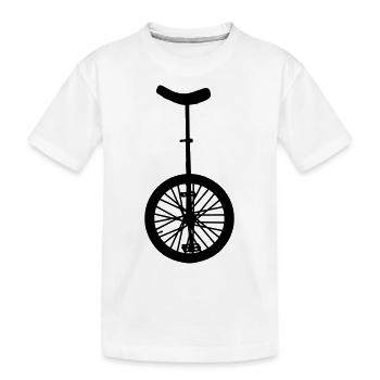Einrad - Kinder Premium Bio T-Shirt - Weiß - Vorne
