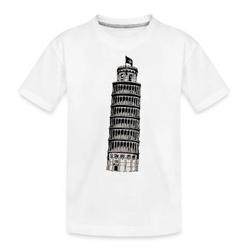 Tower of Pisa - Kids' Premium Organic T-Shirt - white - Front