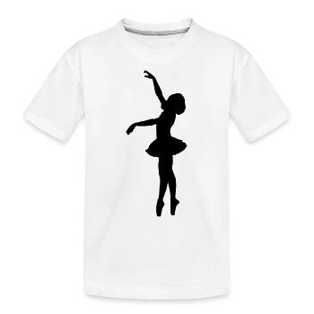 Ballerina - Kinder Premium Bio T-Shirt - Weiß - Vorne