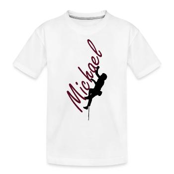 Klettern - Michael - Kinder Premium Bio T-Shirt - Weiß - Vorne