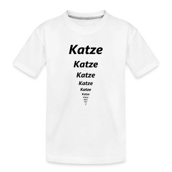 Katze Katze Katze - Kinder Premium Bio T-Shirt - Weiß - Vorne