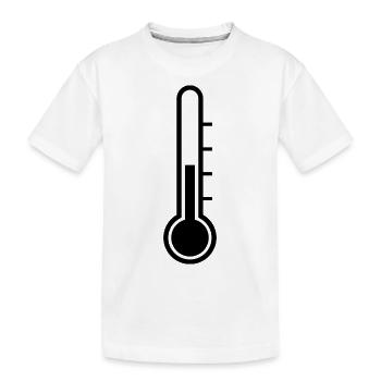 Kalt Warm Temperatur Celsius Thermometer Fieber - Kinder Premium Bio T-Shirt - Weiß - Vorne