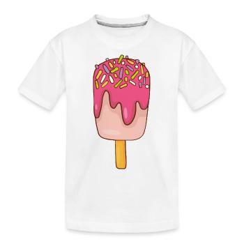 Eis Speiseeis Eiskrem Eiscreme Kugeleis Eisbecher - Kinder Premium Bio T-Shirt - Weiß - Vorne