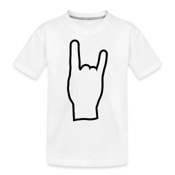 Rock and roll de la main - T-shirt bio Premium Enfant - blanc - Devant
