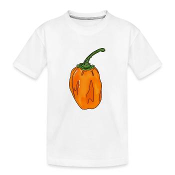 Piment Chili Piment Habanero Manger Sharp - T-shirt bio Premium Enfant - blanc - Devant