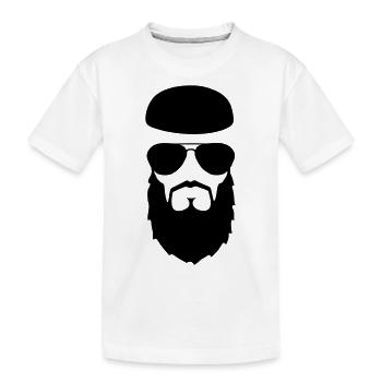 muslim face kufi - Kids' Premium Organic T-Shirt - white - Front