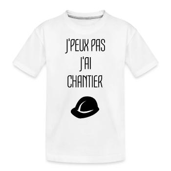 Chantier Construction Maçon Ciment Construire - T-shirt bio Premium Enfant - blanc - Devant