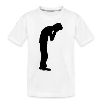Depression stehend weinen - Kinder Premium Bio T-Shirt - Weiß - Vorne