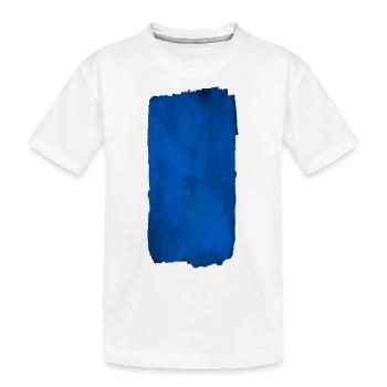 Blue Area / Background - COLOR - Kids' Premium Organic T-Shirt - white - Front