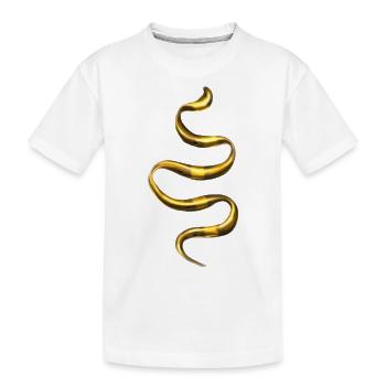 Goldene Schlange Schmuck - Kinder Premium Bio T-Shirt - Weiß - Vorne