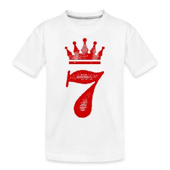7 Couronne numérique - T-shirt bio Premium Enfant - blanc - Devant