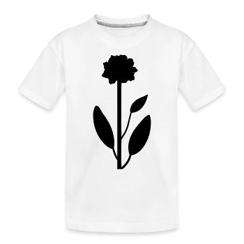 Blume mit Stiel - Kinder Premium Bio T-Shirt - Weiß - Vorne