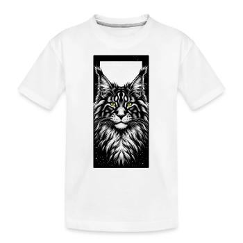 Visage de chat - T-shirt bio Premium Enfant - blanc - Devant