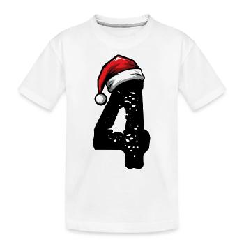 4 Numéro de Noël - T-shirt bio Premium Enfant - blanc - Devant