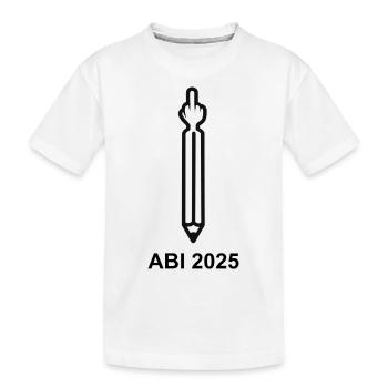ABI 2025 - Pen with middle finger - Kids' Premium Organic T-Shirt - white - Front