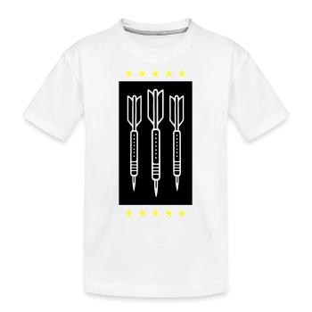 Darts Team Dartpfeile Symbol - Kinder Premium Bio T-Shirt - Weiß - Vorne