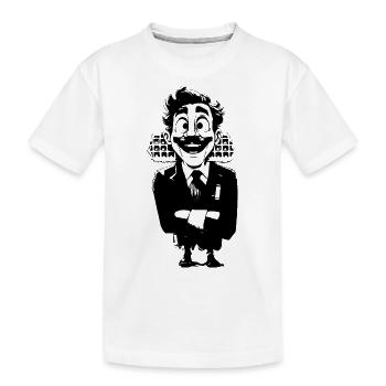 Homme Gaufrier Costume Bureau Hôtesse de l’air Recette de gaufre - T-shirt bio Premium Enfant - blanc - Devant