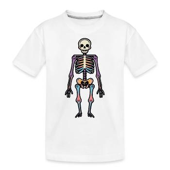 Squelette Drôle Halloween Drôle - T-shirt bio Premium Enfant - blanc - Devant