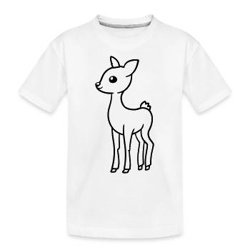 Cerf - T-shirt bio Premium Enfant - blanc - Devant