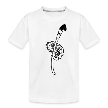 Chamäleon - Kinder Premium Bio T-Shirt - Weiß - Vorne