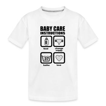 baby - Kids' Premium Organic T-Shirt - white - Front