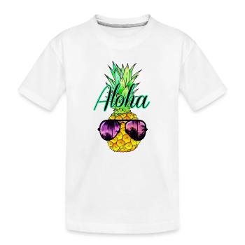 Ananas Aloha - T-shirt bio Premium Enfant - blanc - Devant