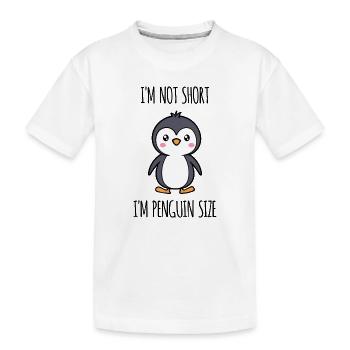 Süß Seevogel Pinguin Tier Vogel Statement - Kinder Premium Bio T-Shirt - Weiß - Vorne