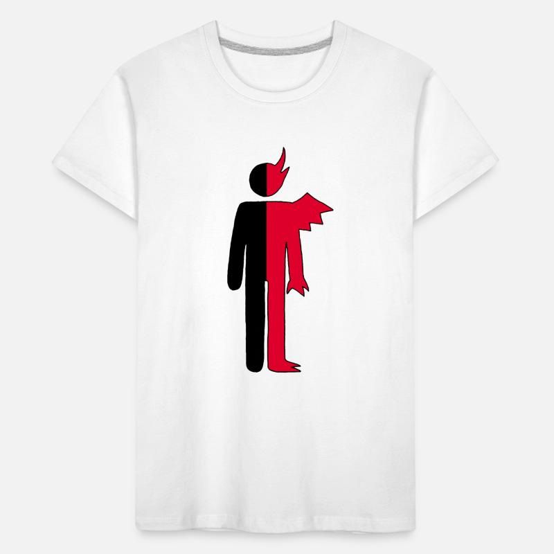 Mann oder Dämon Piktogramm Kinder Premium Bio T-Shirt
