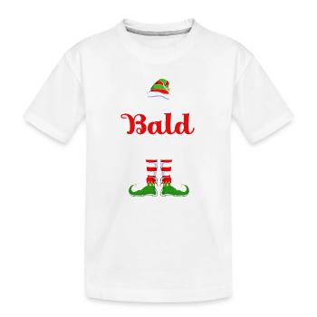 Elf Elf Christmas Gift Bald - Kids' Premium Organic T-Shirt - white - Front