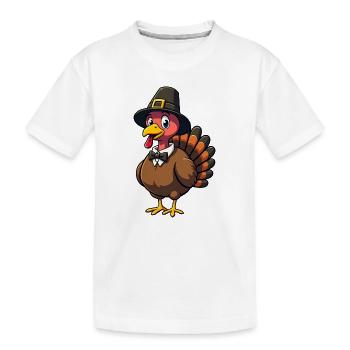 Thanksgiving Drôle Dinde de Thanksgiving - T-shirt bio Premium Enfant - blanc - Devant