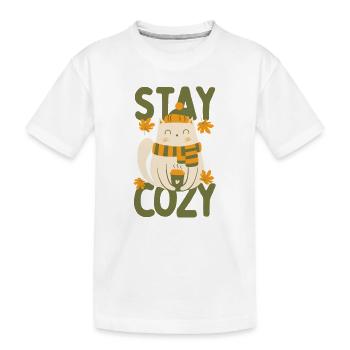 Reste au chaud - T-shirt bio Premium Enfant - blanc - Devant