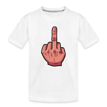 Illustration au doigt puant - T-shirt bio Premium Enfant - blanc - Devant
