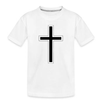 Kreuz - Kinder Premium Bio T-Shirt - Weiß - Vorne