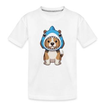 Süßer Beagle Hund Cartoon Karneval Brasilien - Kinder Premium Bio T-Shirt - Weiß - Vorne