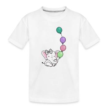 Éléphant Ballon Pastel - T-shirt bio Premium Enfant - blanc - Devant