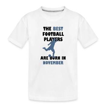 Fußballspieler Fußball Trainer Geschenk November - Kinder Premium Bio T-Shirt - Weiß - Vorne