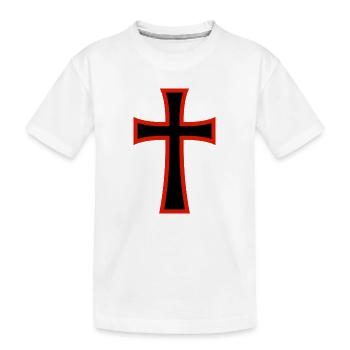 Celtic cross - Kids' Premium Organic T-Shirt - white - Front