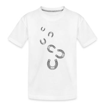 Icône en fer à cheval - T-shirt bio Premium Enfant - blanc - Devant