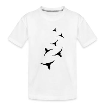 Bull Skull Cow - Kids' Premium Organic T-Shirt - white - Front