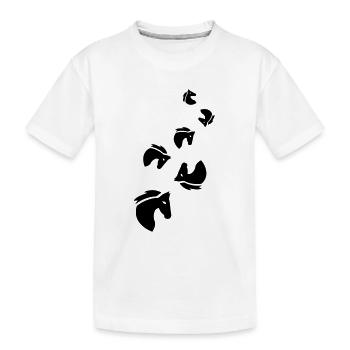 Symbole du cheval - T-shirt bio Premium Enfant - blanc - Devant
