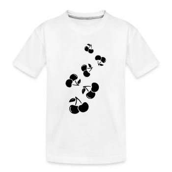 Kirschen obst - Kinder Premium Bio T-Shirt - Weiß - Vorne
