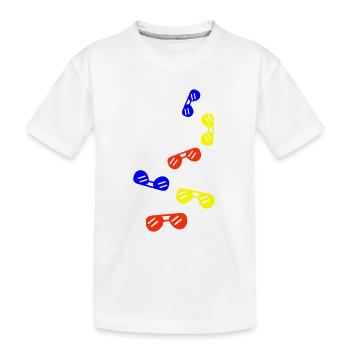Sonnenbrille Symbol - Kinder Premium Bio T-Shirt - Weiß - Vorne